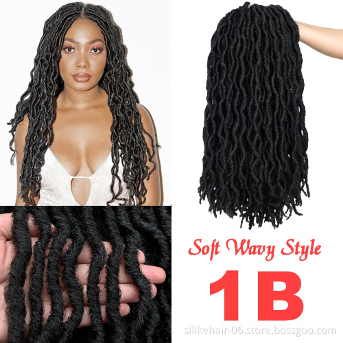 Goddess faux Locs crochet braid african hair extensions pre looped soft dreadlocks braids pictures dread braids styles Crochet